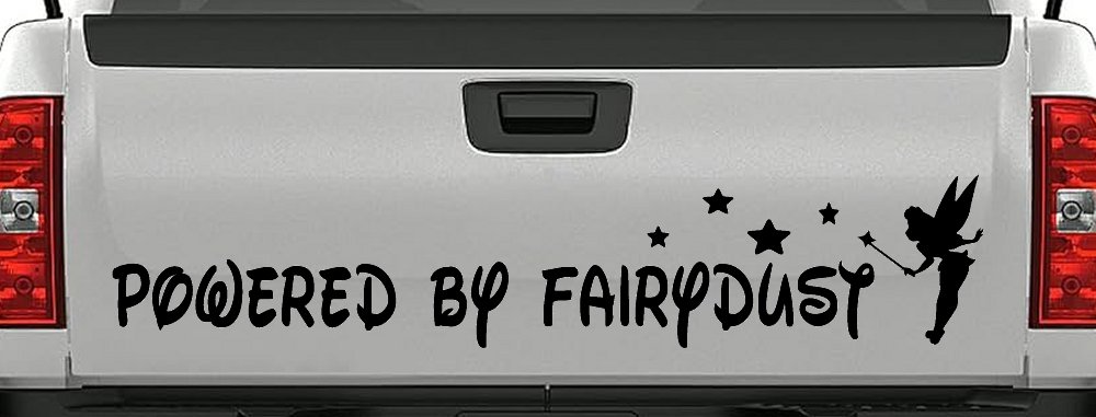 Powered By Fairydust Tinker Bell Tinkerbell Car or Truck Window Decal Sticker