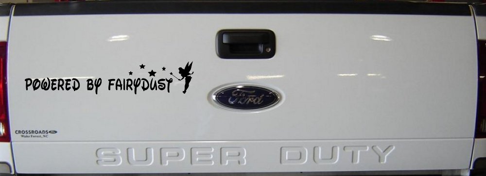 Powered By Fairydust Tinker Bell Tinkerbell Car or Truck Window Decal Sticker