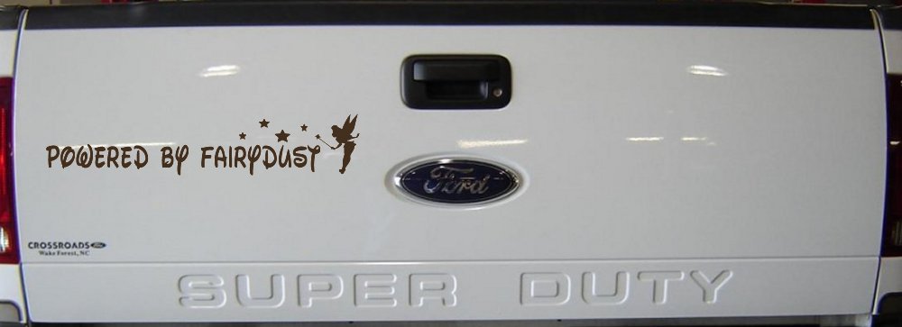 Powered By Fairydust Tinker Bell Tinkerbell Car or Truck Window Decal Sticker