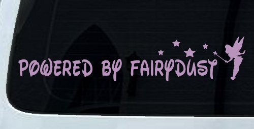 Powered By Fairydust Tinker Bell Tinkerbell Car or Truck Window Decal Sticker