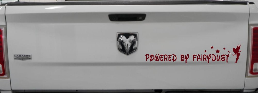 Powered By Fairydust Tinker Bell Tinkerbell Car or Truck Window Decal Sticker