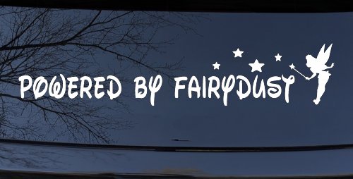 Powered By Fairydust Tinker Bell Tinkerbell Car or Truck Window Decal Sticker
