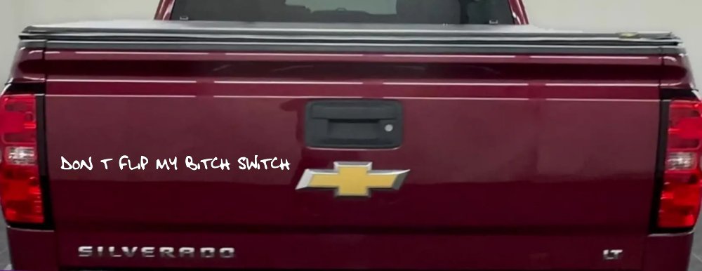 Dont Flip My Bitch Switch Car or Truck Window Decal Sticker