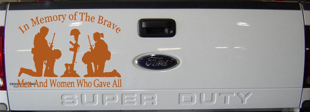 In Memory Of The Brave Men And Women Who Gave All Military Car or Truck Window Decal Sticker