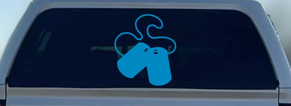 Dog Tags Military Car or Truck Window Decal Sticker