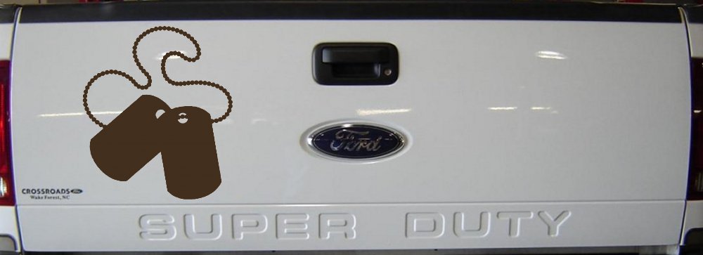 Dog Tags Military Car or Truck Window Decal Sticker