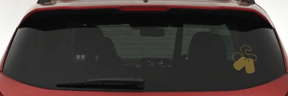 Dog Tags Military Car or Truck Window Decal Sticker (Gold)