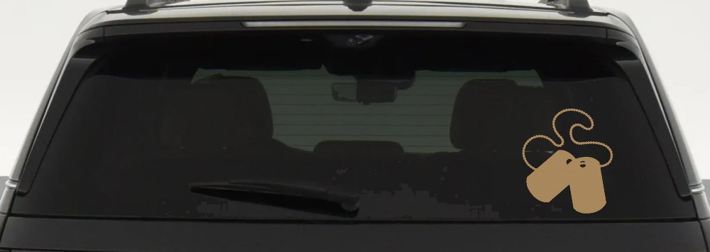 Dog Tags Military Car or Truck Window Decal Sticker
