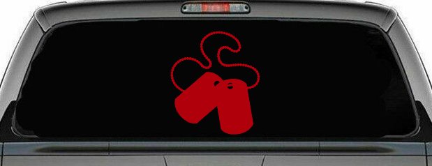 Dog Tags Military Car or Truck Window Decal Sticker
