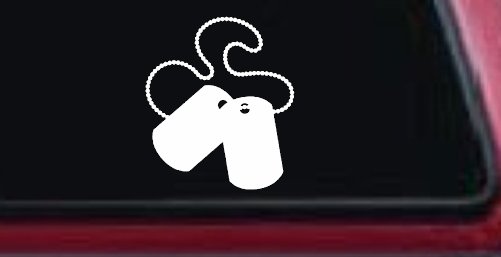 Dog Tags Military Car or Truck Window Decal Sticker