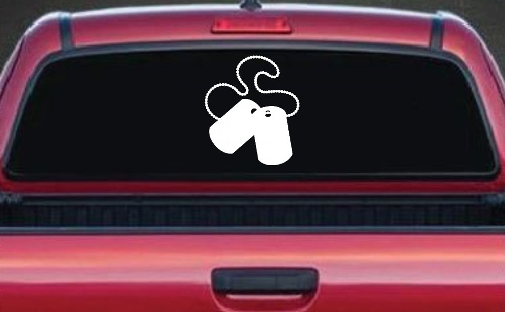 Dog Tags Military Car or Truck Window Decal Sticker