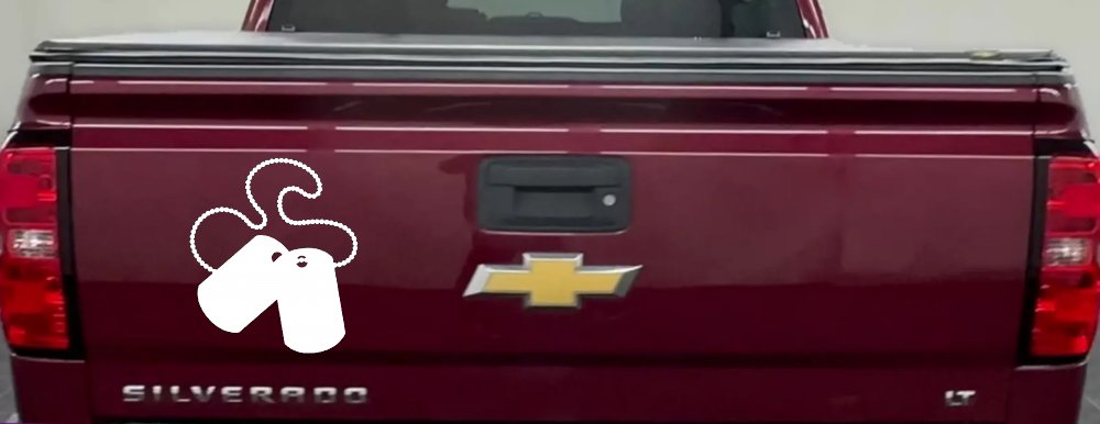 Dog Tags Military Car or Truck Window Decal Sticker