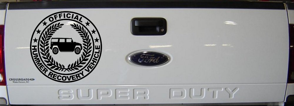 Official Hummer Recovery Vehicle Off Road Car or Truck Window Decal Sticker