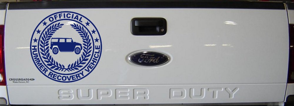 Official Hummer Recovery Vehicle Off Road Car or Truck Window Decal Sticker
