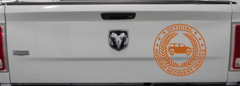 Official Hummer Recovery Vehicle Off Road Car or Truck Window Decal Sticker (Nut Brown)
