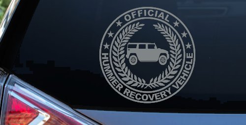 Official Hummer Recovery Vehicle Off Road Car or Truck Window Decal Sticker (Telegrey)