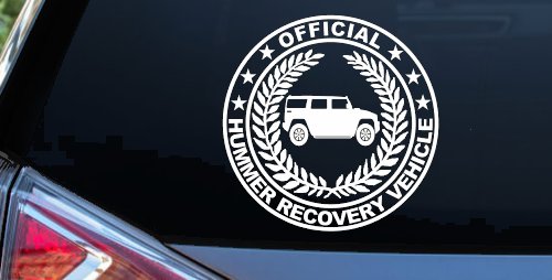 Official Hummer Recovery Vehicle Off Road Car or Truck Window Decal Sticker