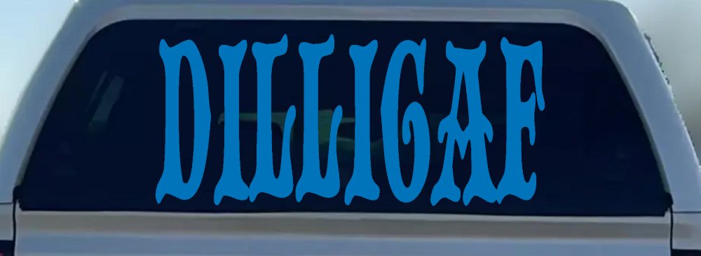 Dilligaf Do I look Like A Give A FxxK Funny Car or Truck Window Decal Sticker (Sky Blue)