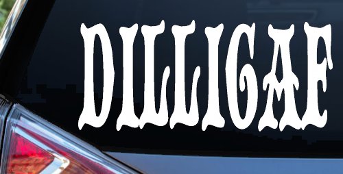 Dilligaf Do I look Like A Give A FxxK Funny Car or Truck Window Vinyl Decal Sticker (White)