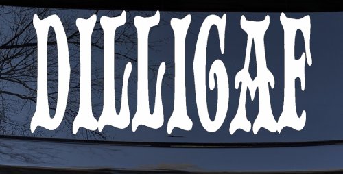 Dilligaf Do I look Like A Give A FxxK Funny Car or Truck Window Vinyl Decal Sticker (White)