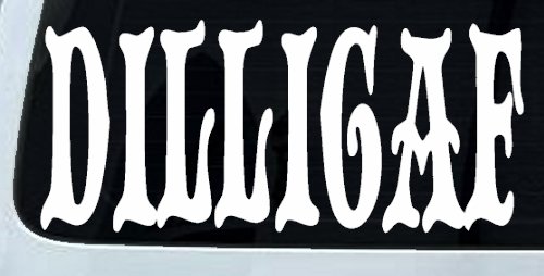 Dilligaf Do I look Like A Give A FxxK Funny Car or Truck Window Decal Sticker (White)