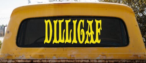 Dilligaf Do I look Like A Give A FxxK Funny Car or Truck Window Decal Sticker