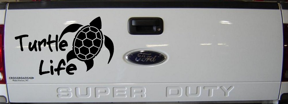 Turtle Life Car or Truck Window Decal Sticker (Black)