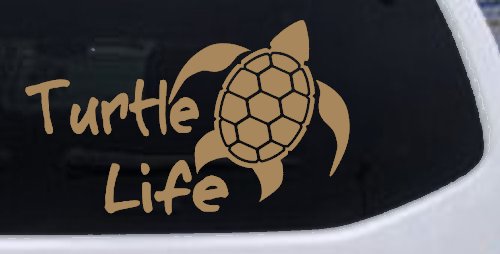 Turtle Life Car or Truck Window Decal Sticker (Light Brown)