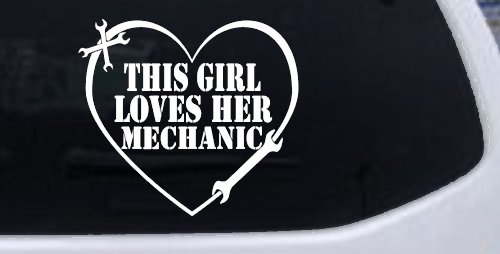 This Girl Loves Her Mechanic Car or Truck Window Decal Sticker