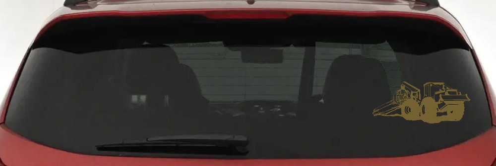 Log Skidder Logging Business Car or Truck Window Vinyl Decal Sticker (Gold)