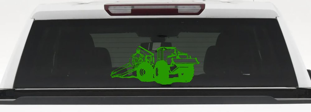 Log Skidder Logging Business Car or Truck Window Decal Sticker (Lime)