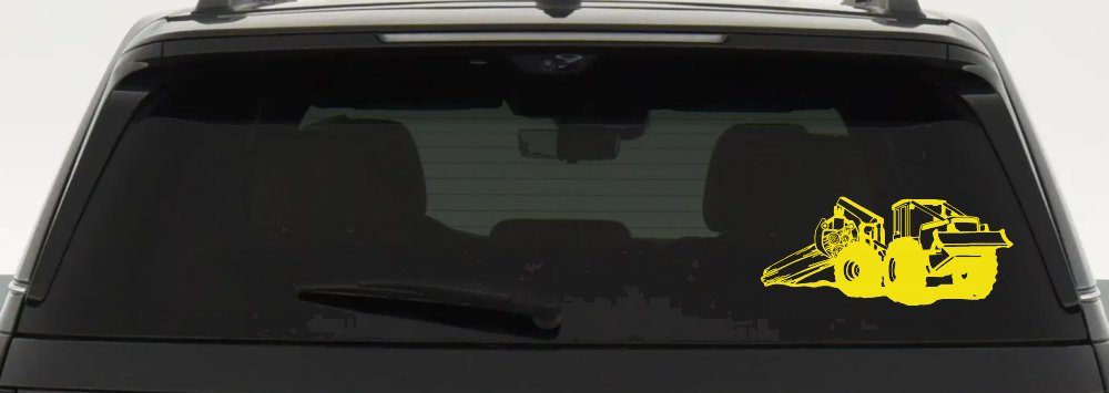 Log Skidder Logging Business Car or Truck Window Decal Sticker (Yellow)