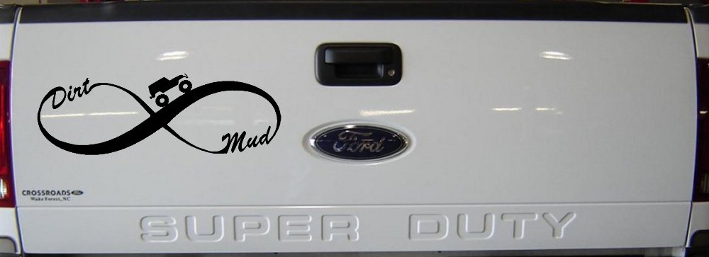 Jeep Infinity Sign with Dirt and mud Off Road Car or Truck Window Decal Sticker