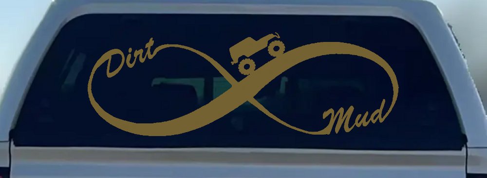 Jeep Infinity Sign with Dirt and mud Off Road Car or Truck Window Decal Sticker