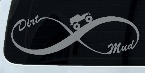 Jeep Infinity Sign with Dirt and mud Off Road Car or Truck Window Decal Sticker