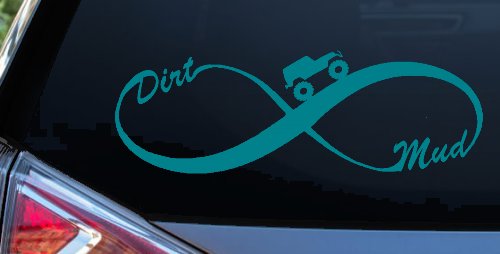 Jeep Infinity Sign with Dirt and mud Off Road Car or Truck Window Decal Sticker