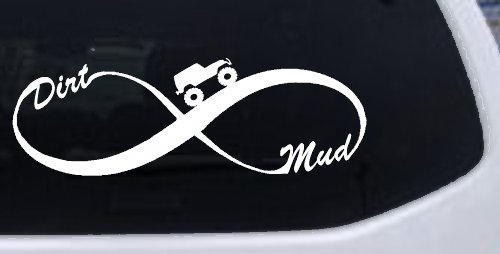 Jeep Infinity Sign with Dirt and mud Off Road Car or Truck Window Decal Sticker