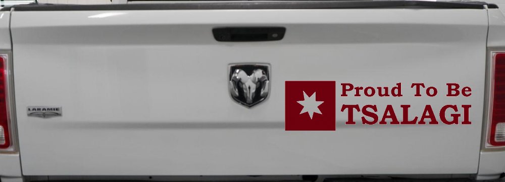Proud To Be Tsalagi Cherokee Native American Indian Car or Truck Window Decal Sticker (Burgundy)