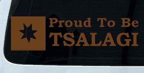 Proud To Be Tsalagi Cherokee Native American Indian Car or Truck Window Decal Sticker (Copper)