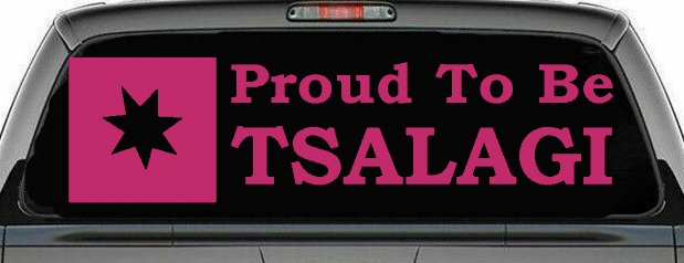 Proud To Be Tsalagi Cherokee Native American Indian Car or Truck Window Decal Sticker (Hot Pink)
