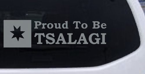 Proud To Be Tsalagi Cherokee Native American Indian Car or Truck Window Decal Sticker (Telegrey)