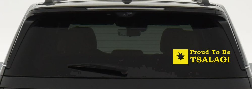 Proud To Be Tsalagi Cherokee Native American Indian Car or Truck Window Decal Sticker (Yellow)