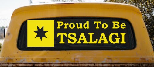 Proud To Be Tsalagi Cherokee Native American Indian Car or Truck Window Decal Sticker (Yellow)