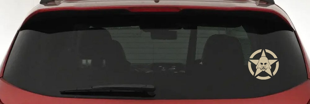 Darth Vader Star Wars Jeep Star Sci Fi Car or Truck Window Decal Sticker