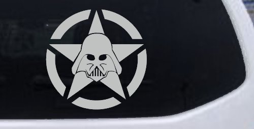Darth Vader Star Wars Jeep Star Sci Fi Car or Truck Window Decal Sticker (Light Gray)