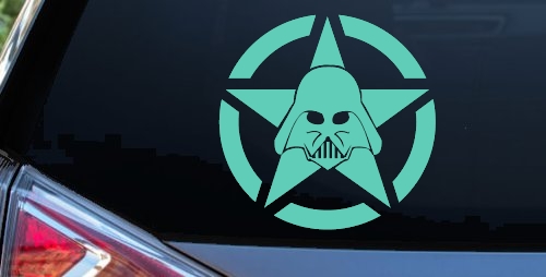 Darth Vader Star Wars Jeep Star Sci Fi Car or Truck Window Decal Sticker