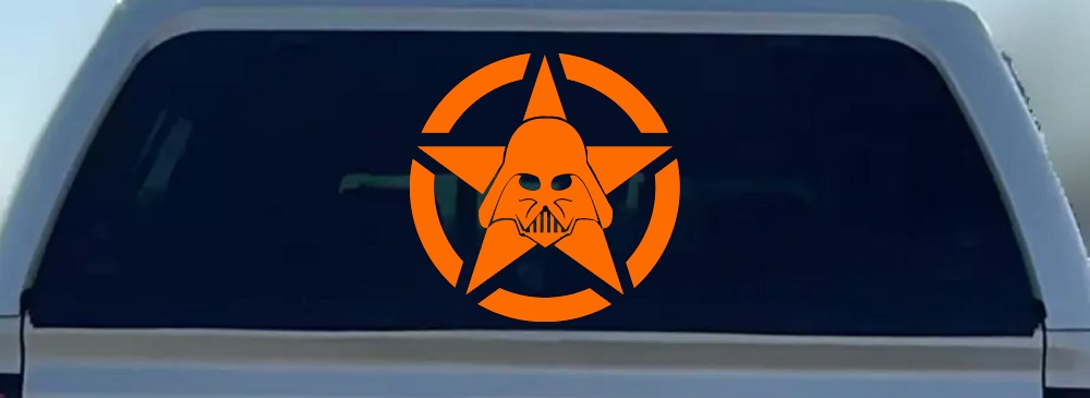 Darth Vader Star Wars Jeep Star Sci Fi Car or Truck Window Decal Sticker