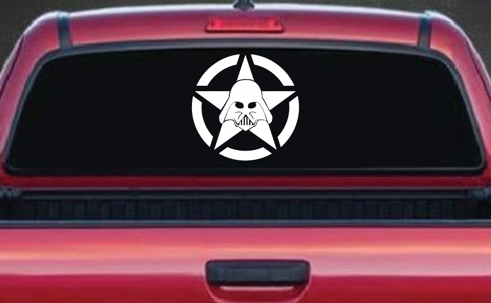 Darth Vader Star Wars Jeep Star Sci Fi Car or Truck Window Decal Sticker