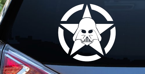 Darth Vader Star Wars Jeep Star Sci Fi Car or Truck Window Decal Sticker