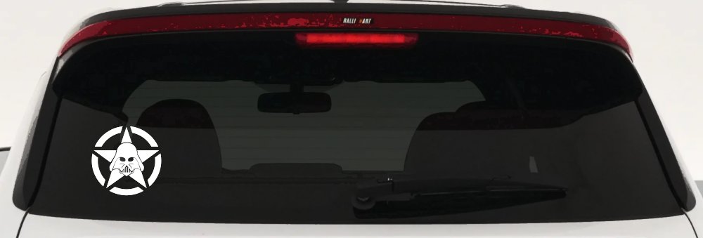 Darth Vader Star Wars Jeep Star Sci Fi Car or Truck Window Decal Sticker